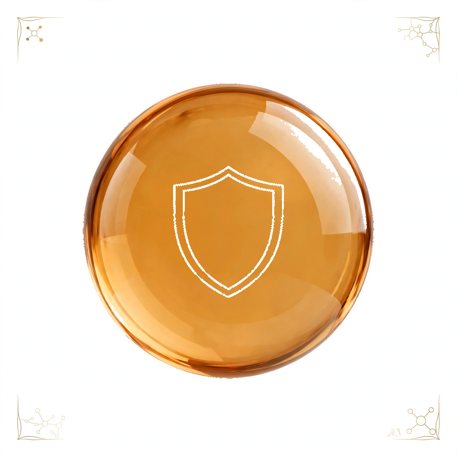 Glutathione gold medallion icon