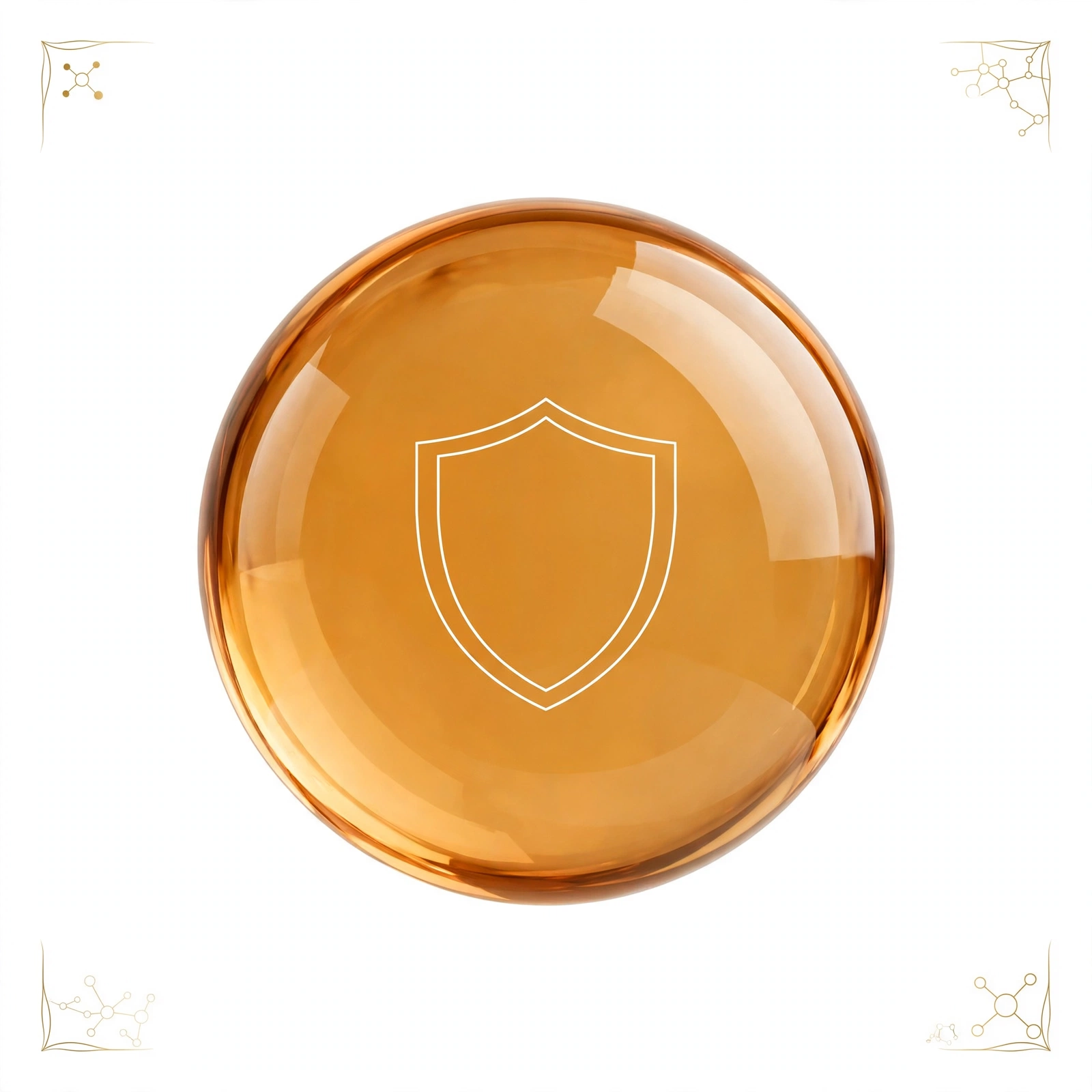 Glutathione gold medallion icon