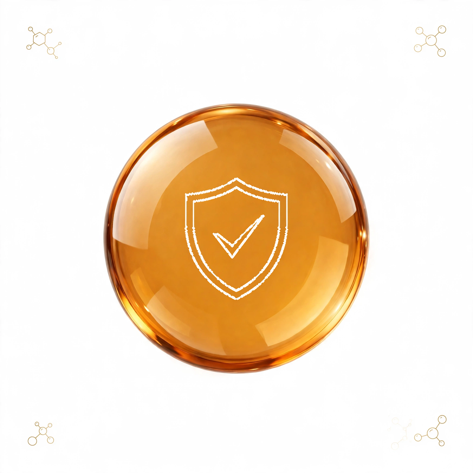 Protect and Prevent Blend gold medallion icon
