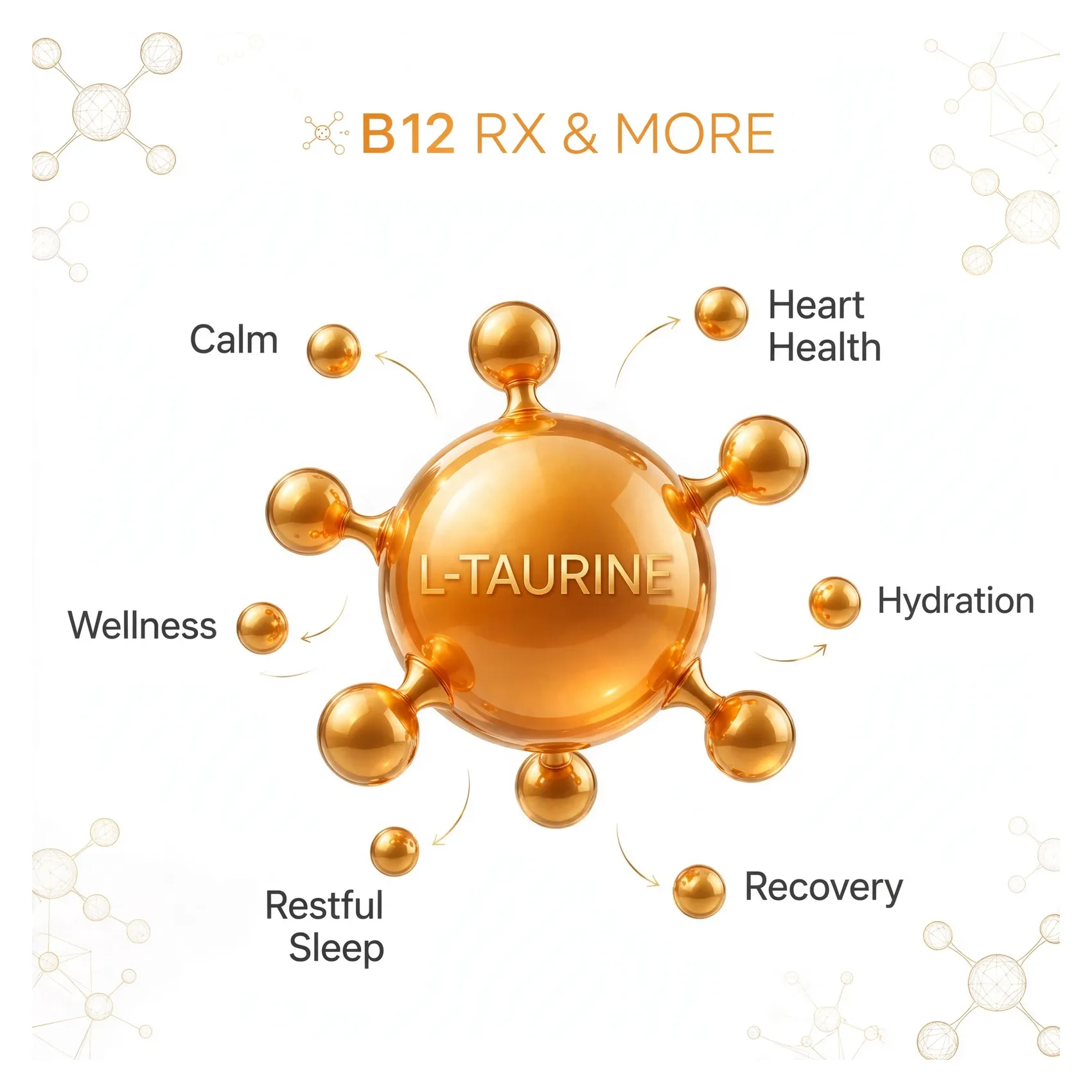 L-Taurine bubble graphic – B12 RX & MORE